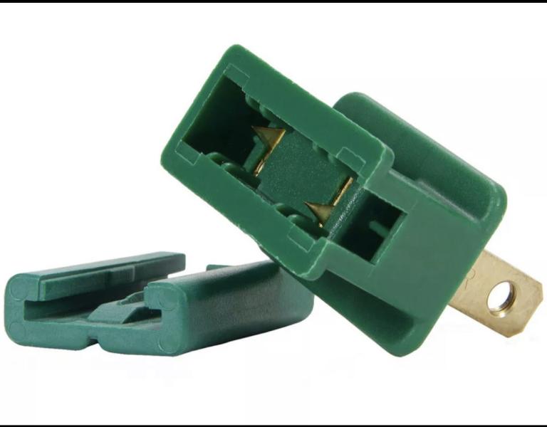 Male Slide on Vampire Plug, SPT-1 , Green - Bag of 100