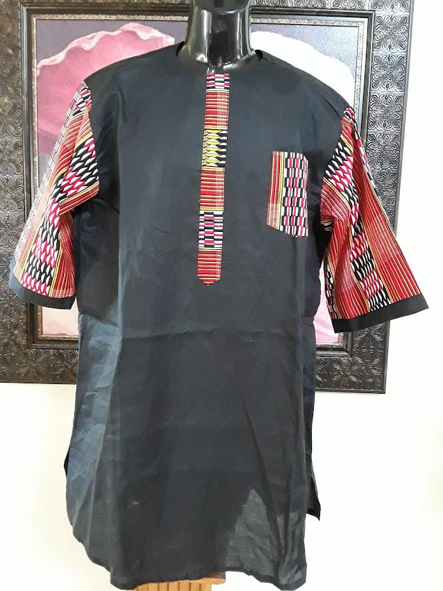 Ankara Laced Linen Men's Shirt
