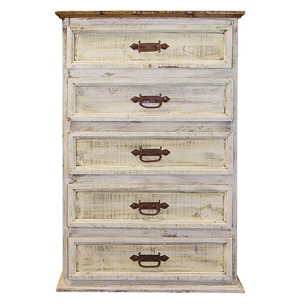 White 5 Drawer Chest