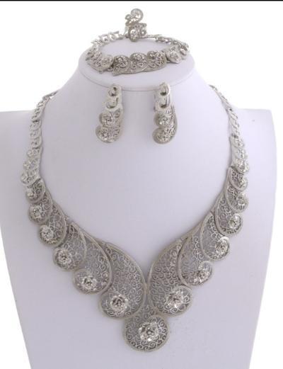 Silver Plated Necklace Set