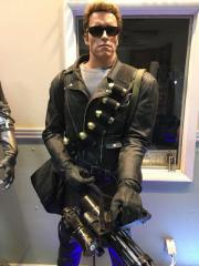 Life Size Terminator Arnold with Working Mini Gun