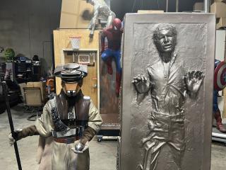 Star Wars Return of the Jedi Princess Leia Boushh and Han Solo In Carbonite
