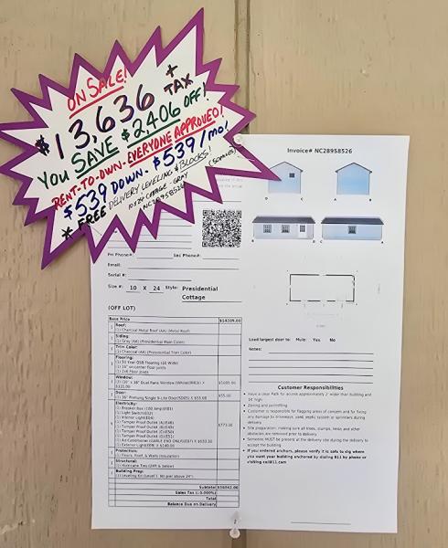 🔥15% OFF - SAVE $2,406 on this Fantastic 10x24 Insulated Finished Cottage with 100 amp Electrical & AC - $539 DOWN - $539/MO - Rent to Own - Everyone Approved  FREE DELIVERY & BLOCKS (within 50miles)