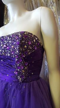 NEW LET'S FASHION LILAC TULLE HOMECOMING DRESS
