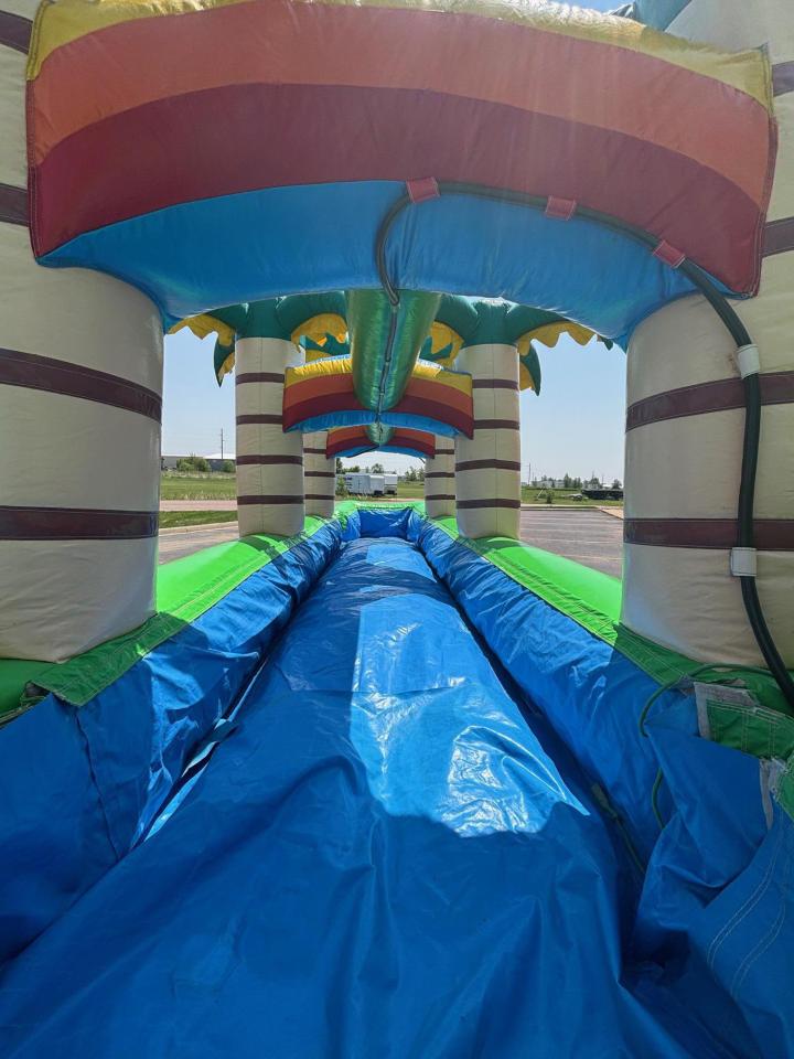 18' Tropical Single Lane Water Slide - 50' Long