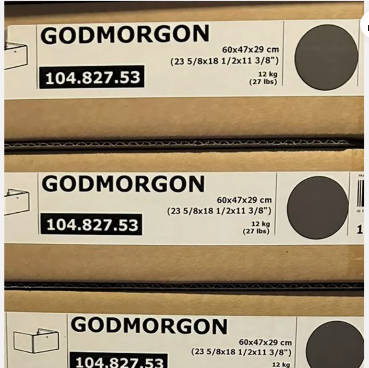 Qty 1 IKEA Godmorgon Bathroom vanity Gillburen dark gray 23 5/8x18 1/2x11 3/8 "