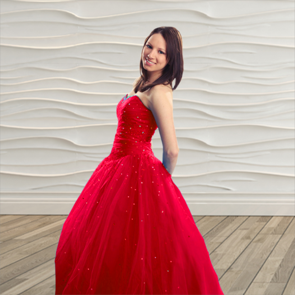 michelle red dress Red Long Sleeves Deep V Backless Evening Prom Gown UNICEF Bash 2016