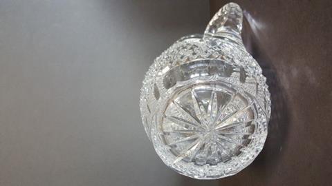BOHEMIA HAND CUT CRYSTAL 10" PITCHER