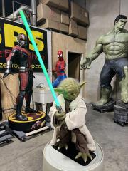 Life Size Yoda with Lightsaber