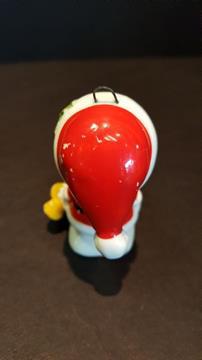 SNOOPY ORNAMENT WITH SANTA SUIT VINTAGE 1958