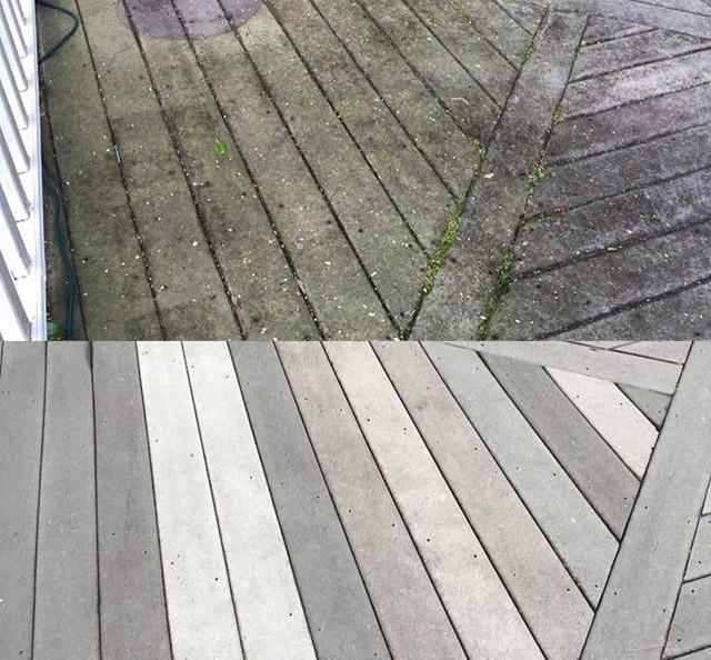 Rejuvenate and restore outdoor surfaces such as decks, patios, and fences with our professional pressure washing services.