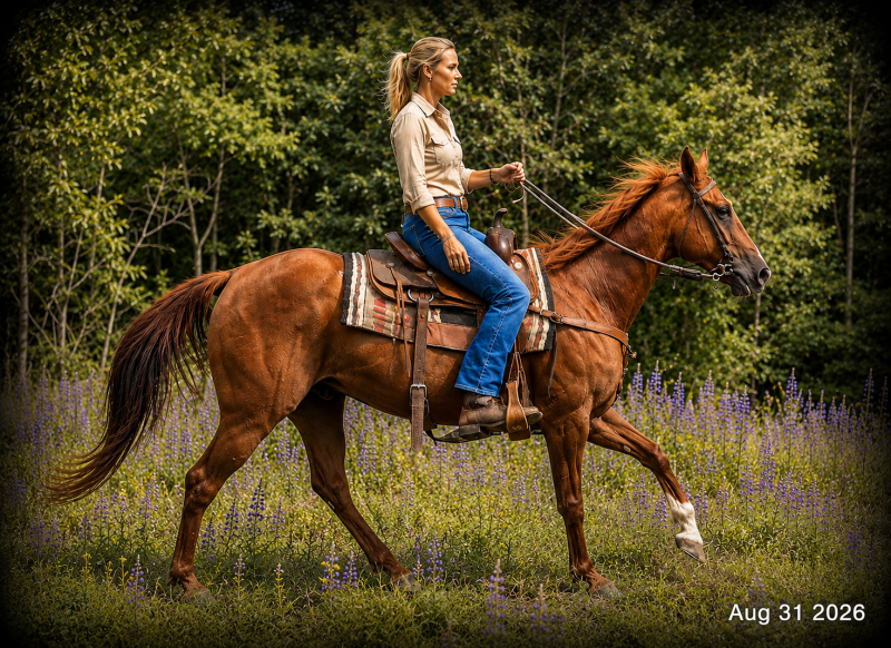 🧡🐴 Scarlet • Advanced Beginner, Ranch Experienced & Trail Ready 🧡