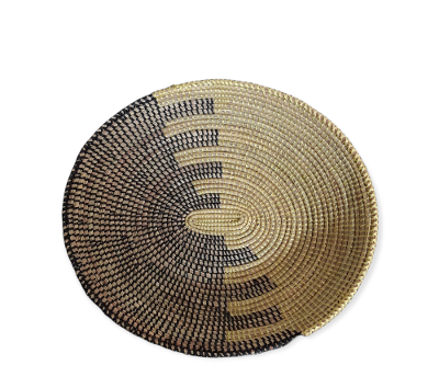 Unique Multicolor Traditional Decorative Storage, Hand Woven Senegalese Basket.