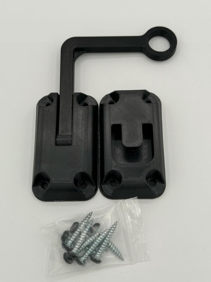 Ring Latch 90 Degree Black
