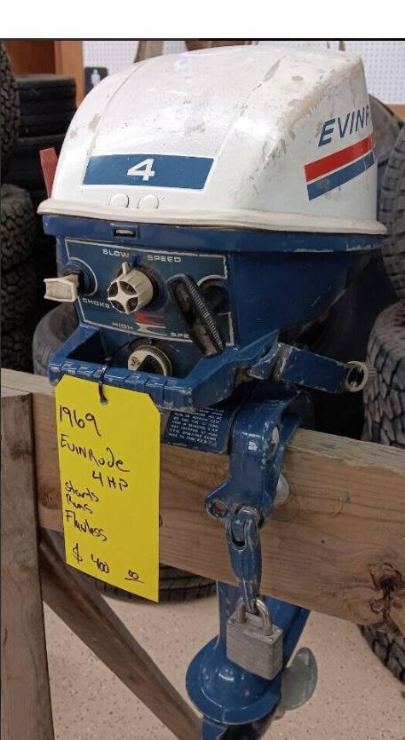 1969 Evinrude 4 hp Outboard Motor - Item # 126