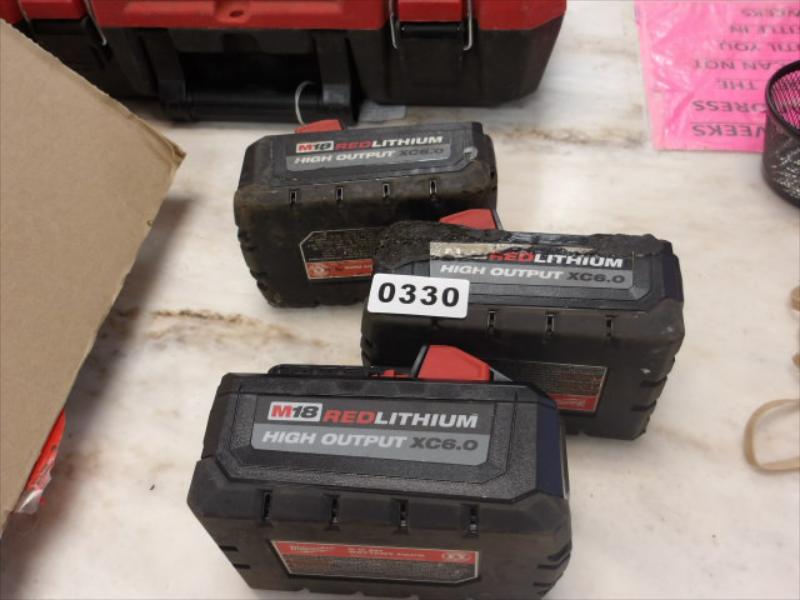 330  3  MILWAUKEE BATTERIES