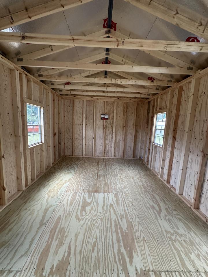 Graceland 12x20 Garage with DuraTemp Siding – Warm Sand, Platinum Metal Roof, Patented Ventilation, Free Delivery