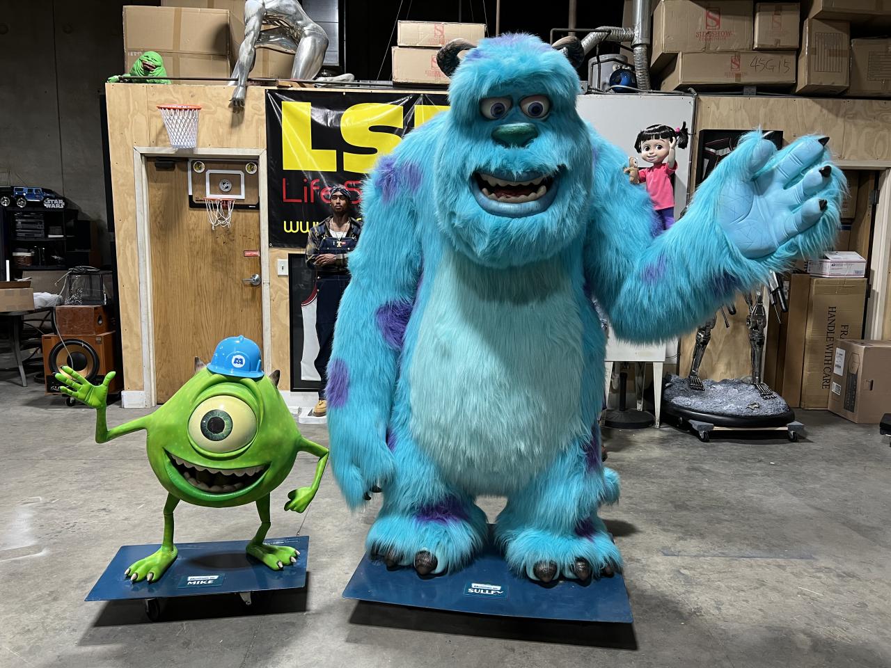 Life Size Monsters Inc Sulley, Mike and Boo