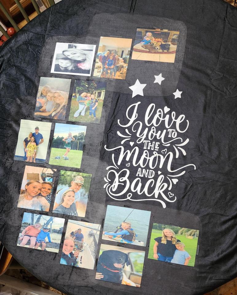 custom blanket Love you to the moon and back