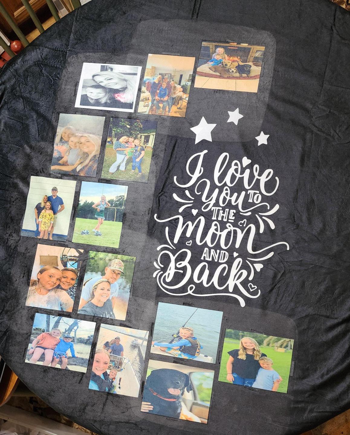 custom blanket Love you to the moon and back
