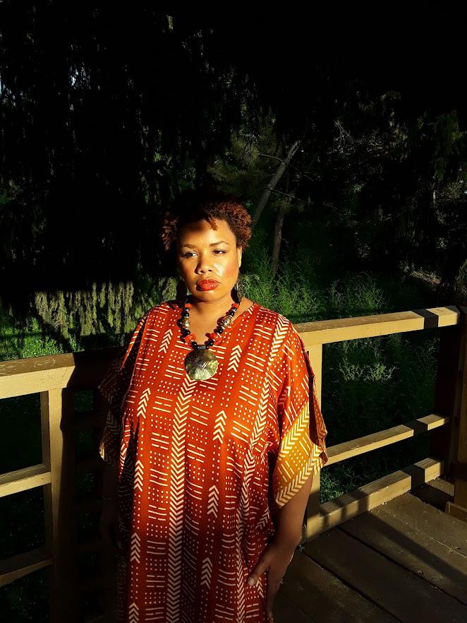 Mudcloth Print Kaftan.