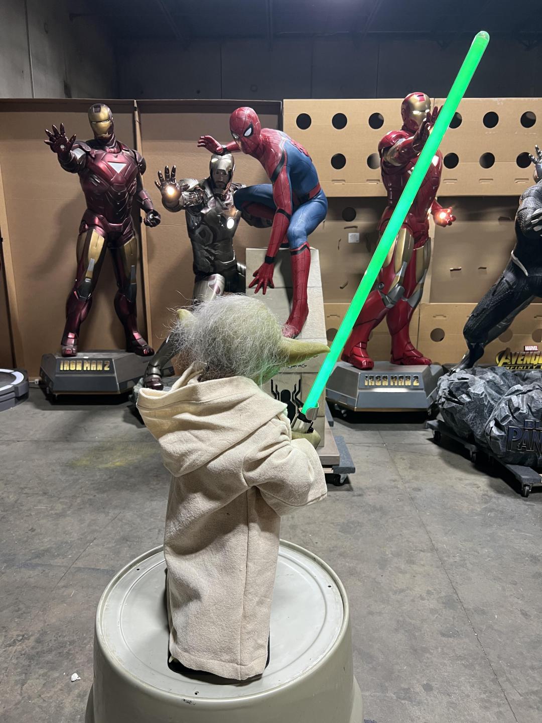 Life Size Yoda with Lightsaber