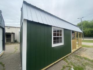 12x24 Corner Porch Lofted Barn Cabin