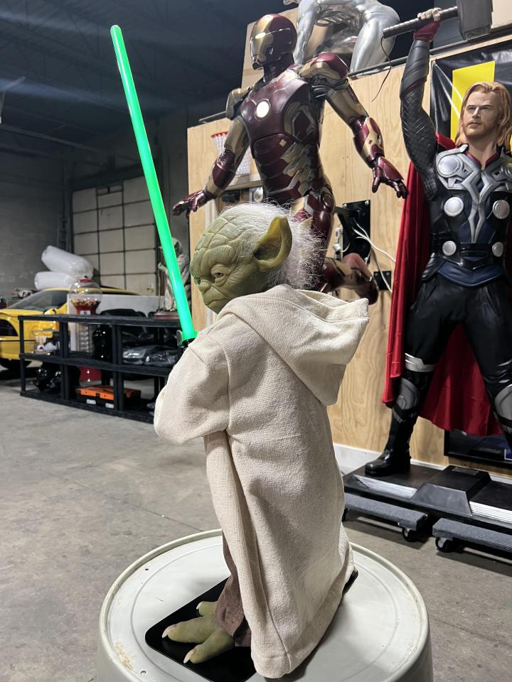 Life Size Yoda with Lightsaber