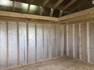 12x24 Lofted painted Garden Shed