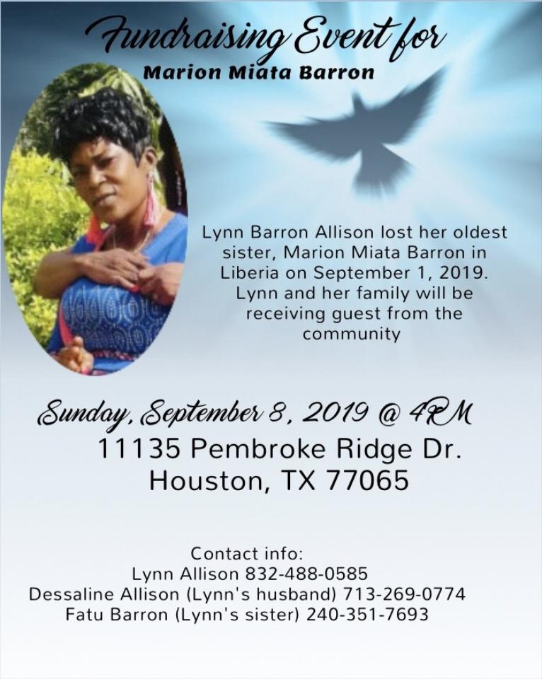 Fundraising Event for Marion Miata Barron