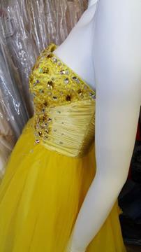 TULLE HOMECOMING DRESS LET'S FASHION CANARY YELLOW
