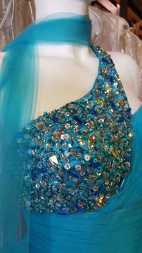 LET'S FASHION TULLE BLUE HOMECOMING DRESS SIZE XS