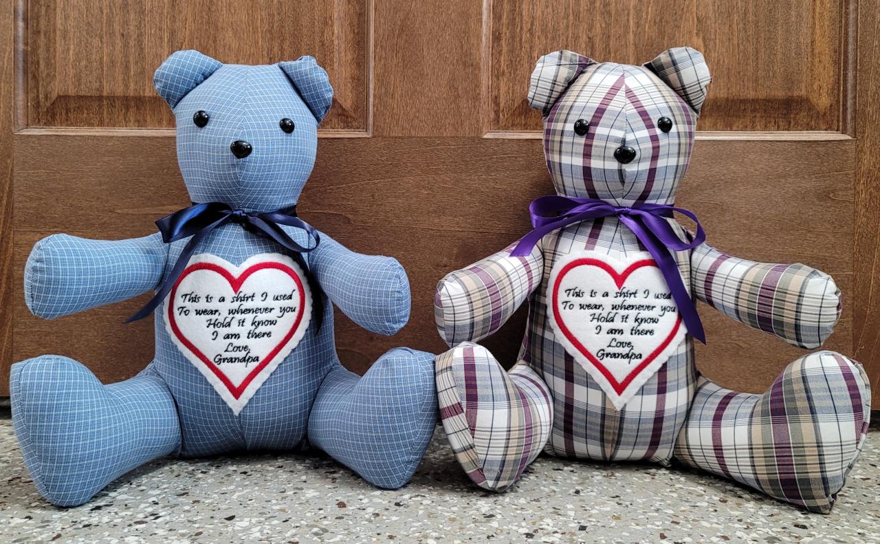 Memory Bear made from Loved Ones Shirts