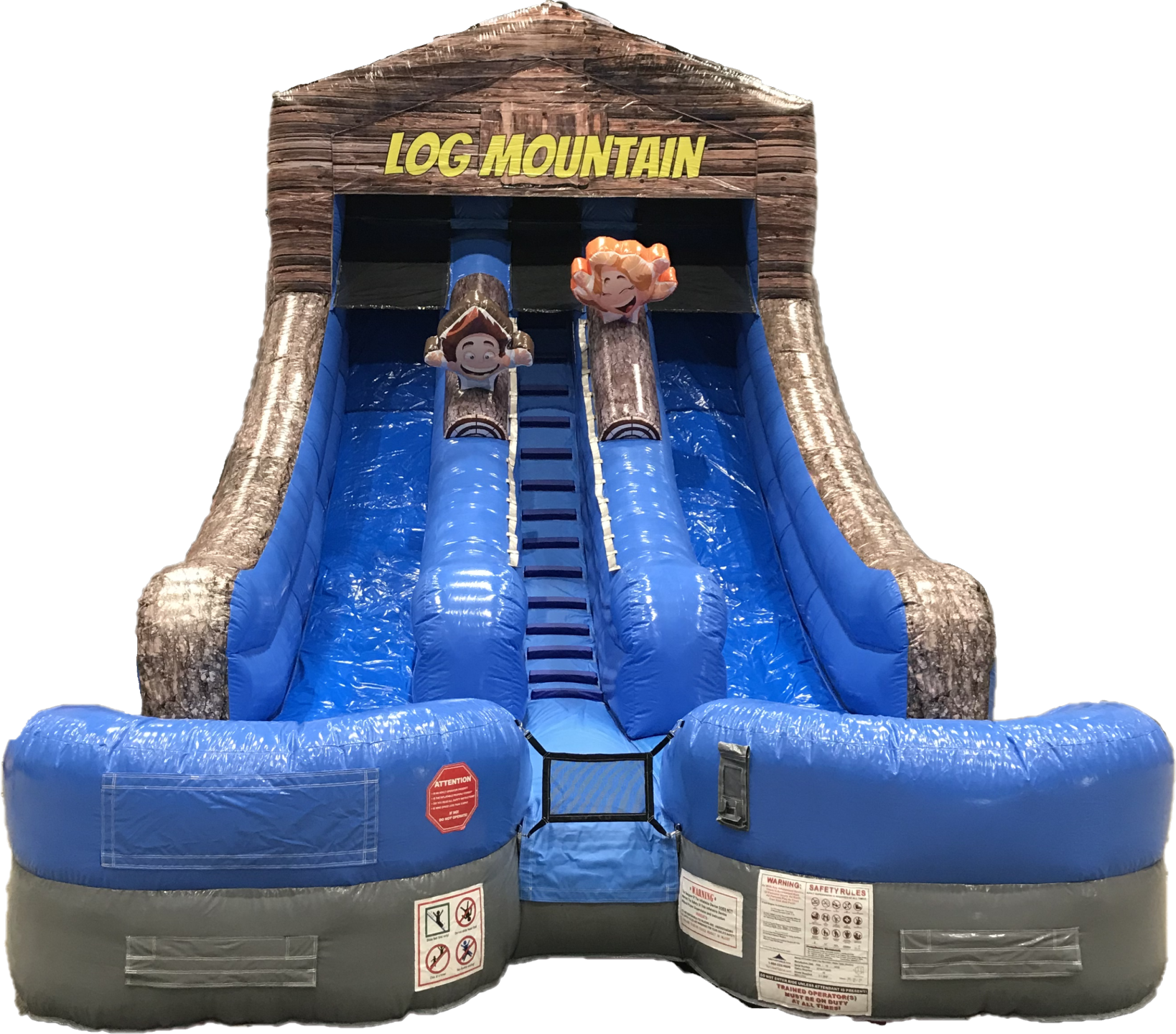 18' Log Mountain Slide Dual Lane (Wet/Dry)