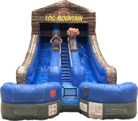 18' Log Mountain Slide Dual Lane (Wet/Dry)