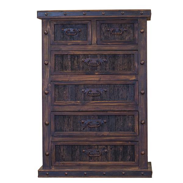 Chest 6 Drawer W/Reclaimed Wood Panels