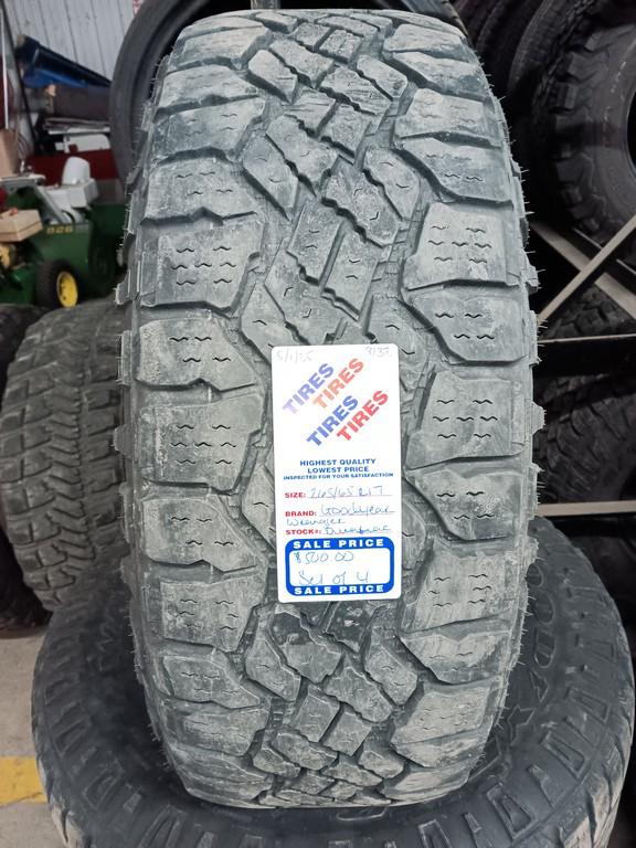 265/65R17 Goodyear Wrangler DuraTrac Tires Set of 4