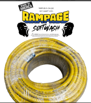 Rampage 1/2" Yellow 200' Softwash Hose with Crimped Ends