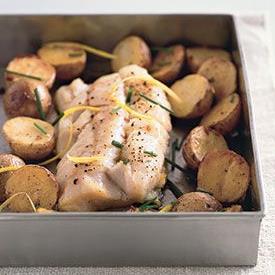 Roast Cod With Crisp Potatoes