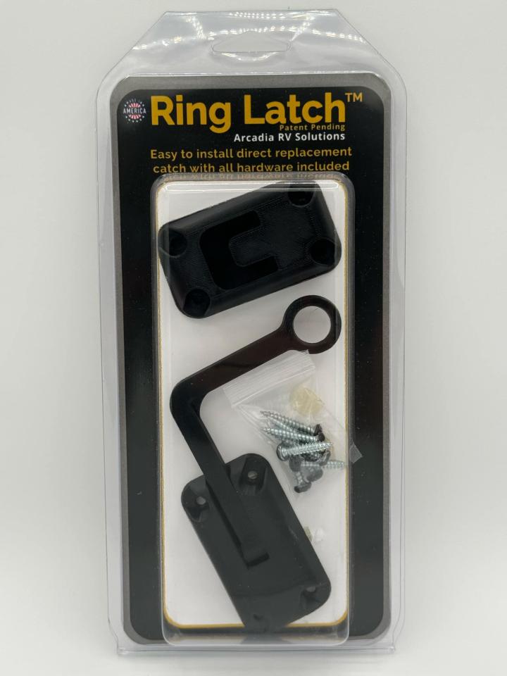 Ring Latch 90 Degree Black