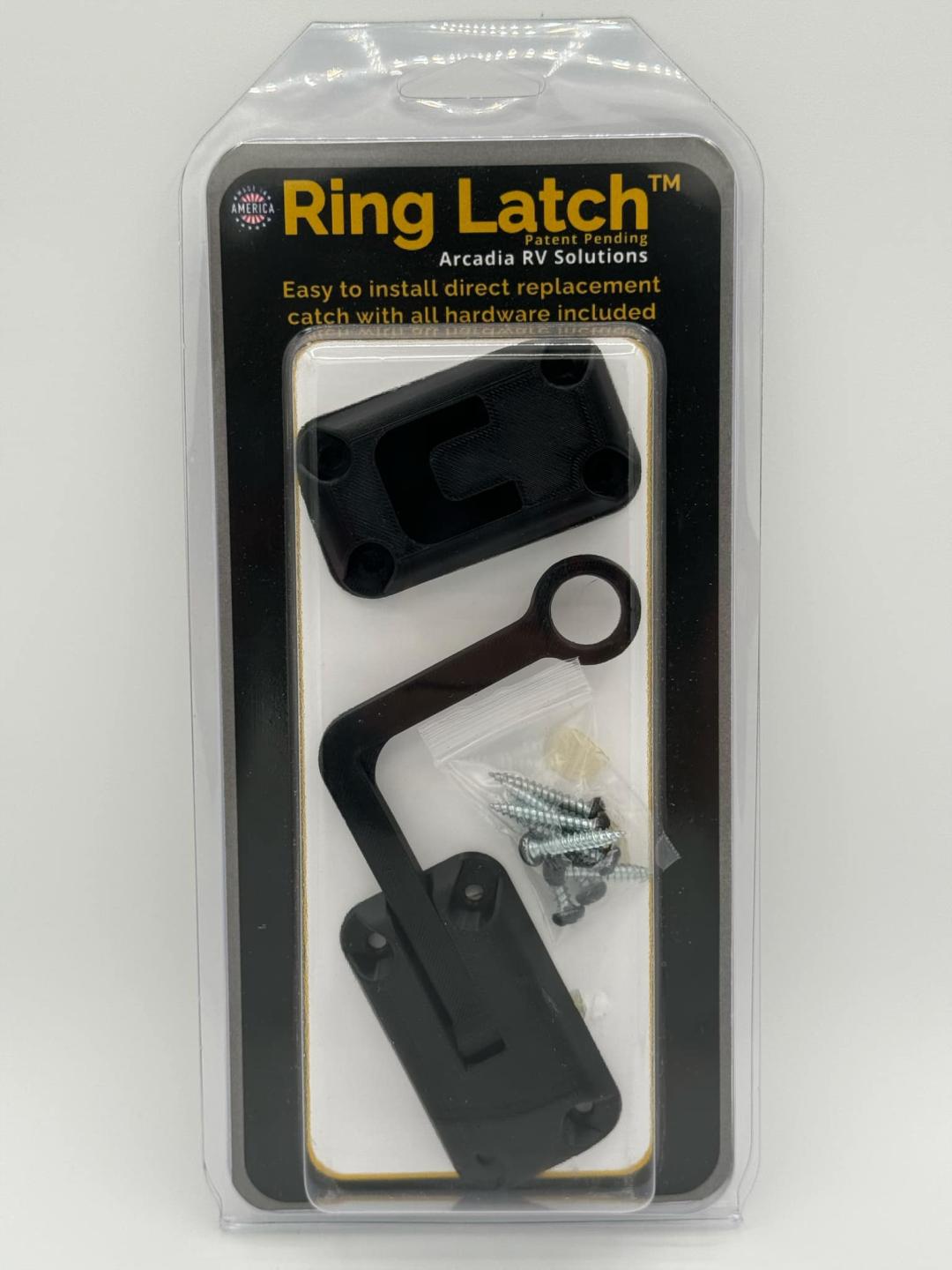 Ring Latch 90 Degree Black
