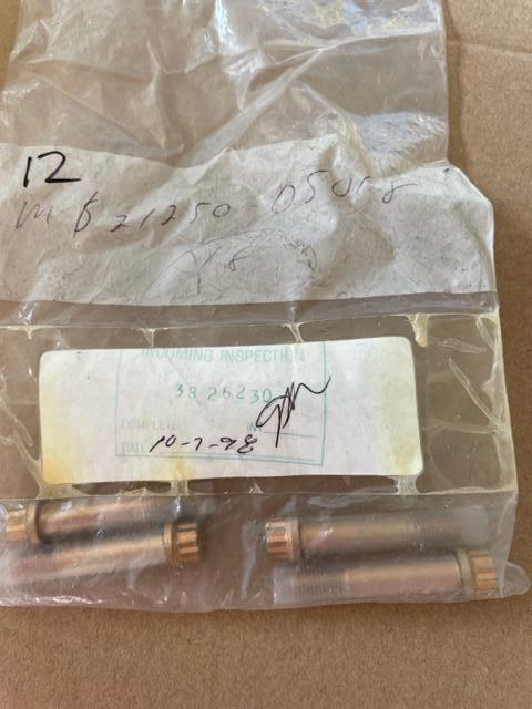 External Wrenching Bolt. 12 point, 1.724" thread. New.