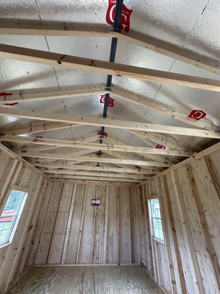 Graceland 12x20 Garage with DuraTemp Siding – Warm Sand, Platinum Metal Roof, Patented Ventilation, Free Delivery