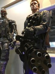 Life Size Terminator Arnold with Working Mini Gun