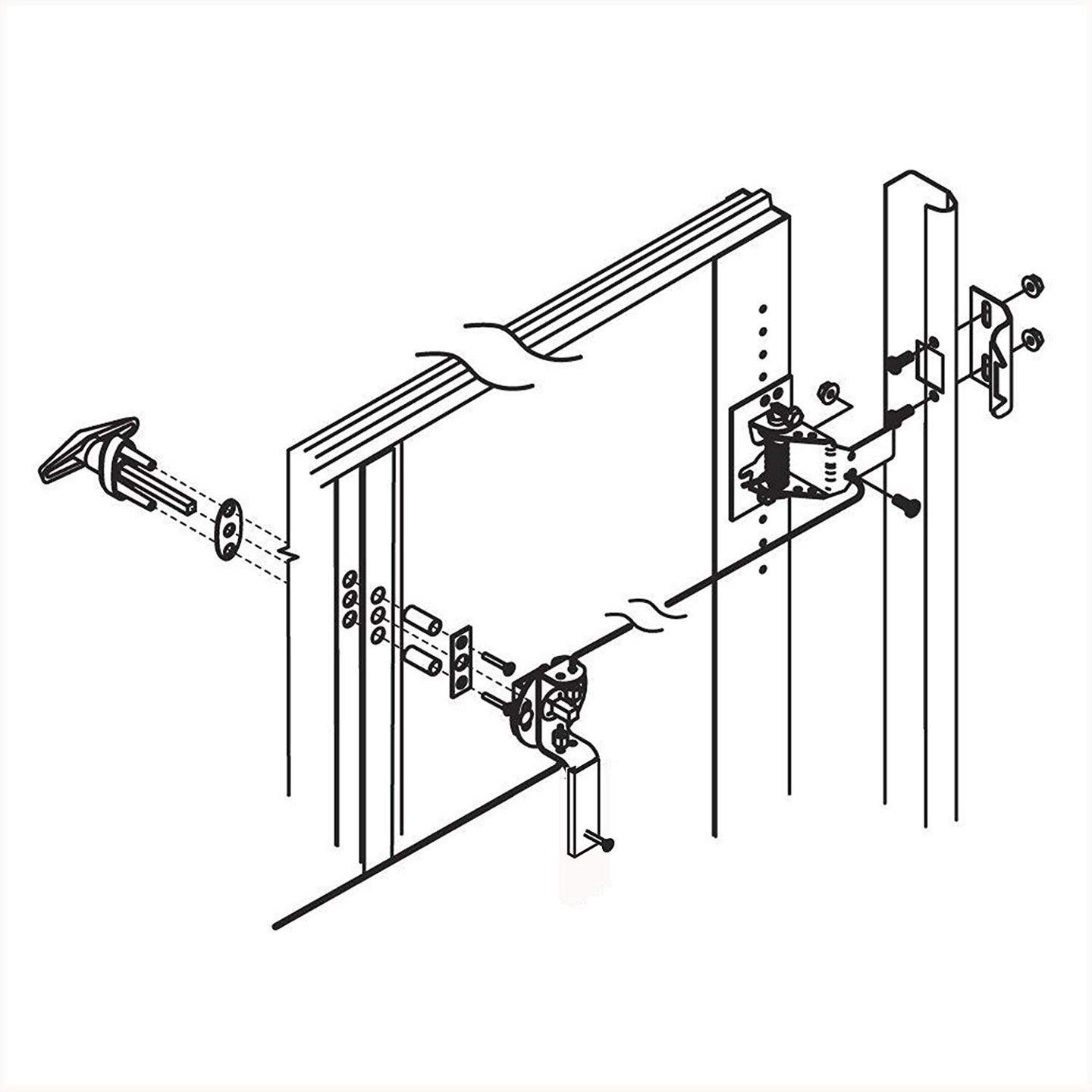 T- Handle Universal Garage Door Lock Kit w/ Spring Latch and Keyed Handle ( inside handle my varry)