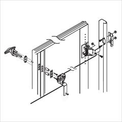 T- Handle Universal Garage Door Lock Kit w/ Spring Latch and Keyed Handle ( inside handle my varry)