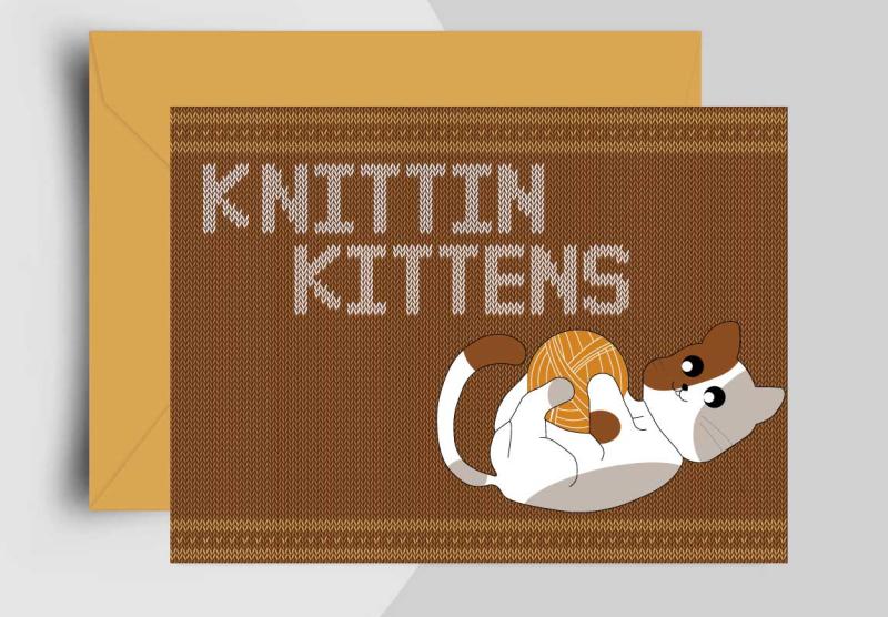 Knittin" Kittens Cards