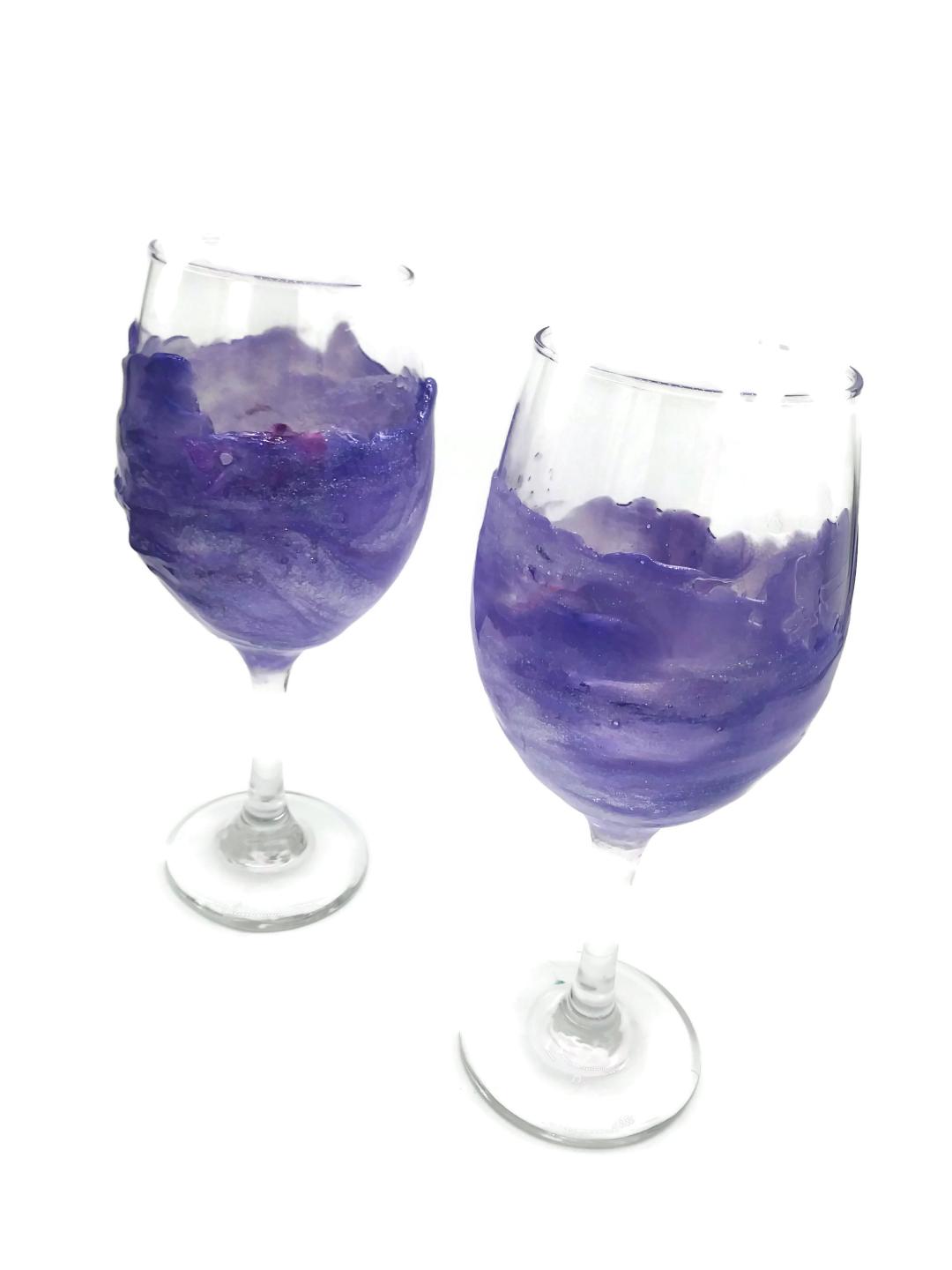 Purple Wine Glasses