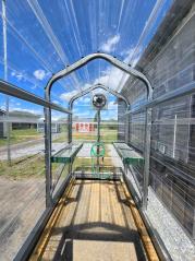 5x8 GREENHOUSE - FAN - WATERING SYSTEM - 2 1'x4' SHELVES - NO CREDIT CHECK - EVERYONE APPROVED