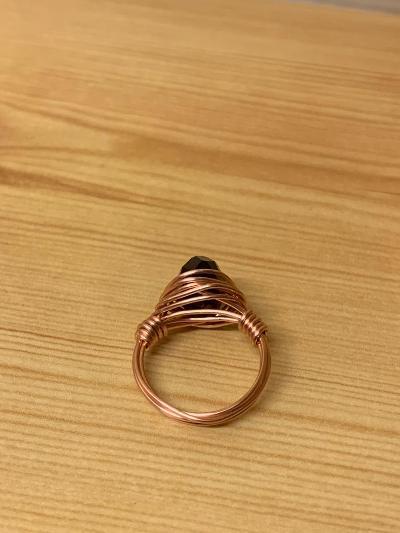 Purple Crystal Copper Ring